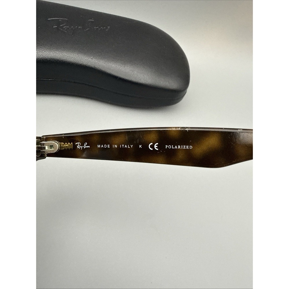 RAY-BAN RB2132 NEW WAYFARER polarized sunglasses Authentic Tortoise Frame &Case - Picture 7 of 11